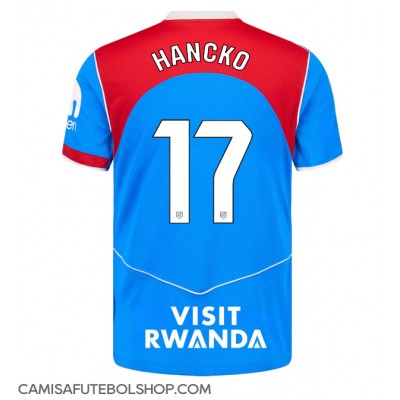Camisa de time de futebol Atletico Madrid David Hancko #17 Replicas 3º Equipamento 2025-26 Manga Curta Camisa de time de futebol Atletico Madrid David Hancko #17 Replicas 3º Equipamento 2025-26 Manga Curta